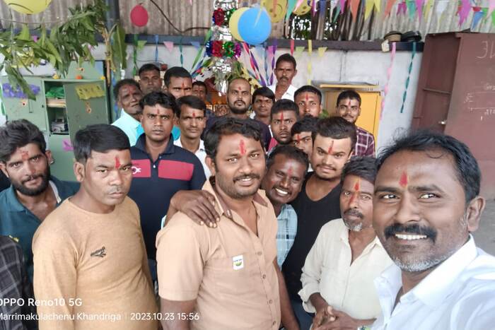 Annual workshop puja celebration